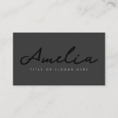 Schwarze moderne Berufliche soziale Medien Visitenkarte (Vorderseite)