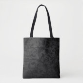 Schwarze, moderne BlumenVelvet Tasche (Vorderseite)