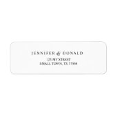 Schwarze, moderne, einfache Script-Adresse (Vorne)