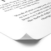 Schwarze moderne einfache Skript Baby-Windeln für Poster (Ecke)