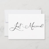 Schwarze moderne einfache Skript-Hochzeit Gerade v (Vorderseite)