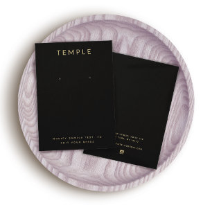 Schwarze moderne elegante Earring Display-Karte