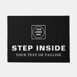 Schwarze moderne Geschäft-Logo-Eingangsmatte Fußmatte