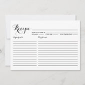 Schwarze, moderne Kalligrafie-Streifenrezeptur (Vorderseite)