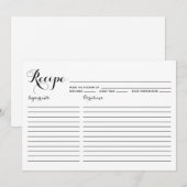 Schwarze, moderne Kalligrafie-Streifenrezeptur (Vorne/Hinten)