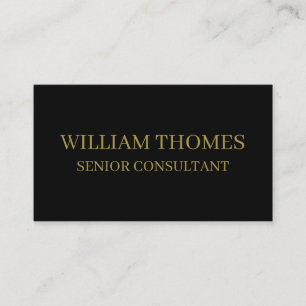 Schwarze moderne Luxus-Branding-Style mit Gold Visitenkarte