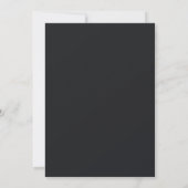 Schwarze, moderne Marmortextur - Einladung (Rückseite)