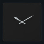 Schwarze Moderne Quadratische Wanduhr<br><div class="desc">Elegante Schwarze Moderne Uhr</div>