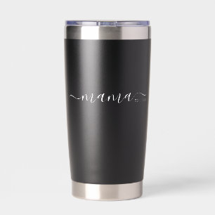 Schwarze moderne Schrift etablierte Mama Thermobecher
