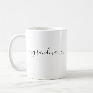 Schwarze moderne Schrift etablierte Oma Kaffeetasse