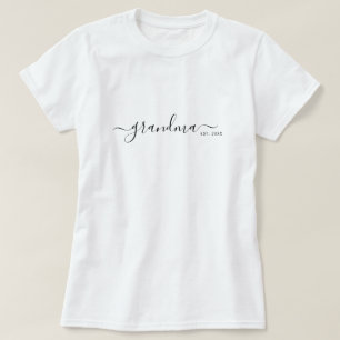Schwarze moderne Schrift etablierte Oma T-Shirt