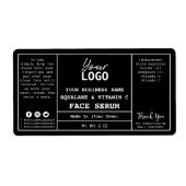 Schwarze, moderne Serumschilder (Vorne)