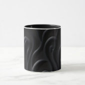 Schwarze, moderne und fantasievolle Textur Kaffeem Tasse (Zentrum)