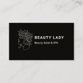 Schwarze Moderne Visitenkarte (Rückseite)