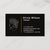 Schwarze Moderne Visitenkarte (Vorderseite)
