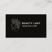 Schwarze Moderne Visitenkarte (Rückseite)