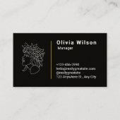 Schwarze Moderne Visitenkarte (Vorderseite)