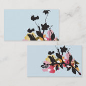 Schwarze Mohnblumen Visitenkarte (Vorne/Hinten)