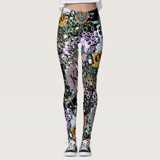 Schwarze Molassen Milkshake Leggings (Vorderseite)