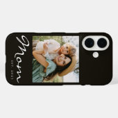 Schwarze Mom Established Schrift Foto Case-Mate iPhone Hülle (Rückseite (Horizontal))