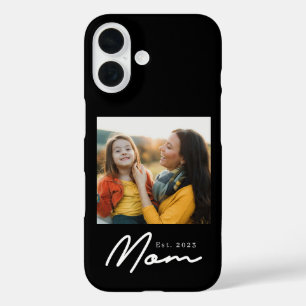 Schwarze Mom etablierte Skript Foto iPhone 16 Hülle