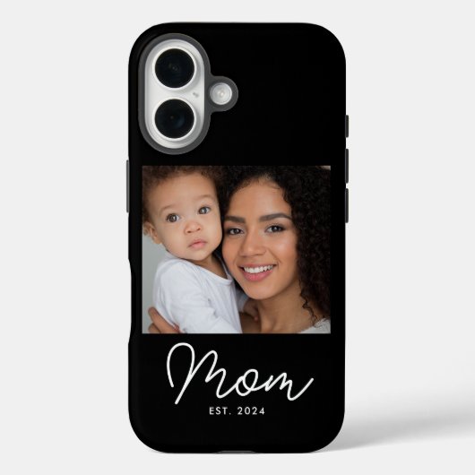 Schwarze Mom etablierte Skript Foto Case-Mate iPhone Hülle (Rückseite)