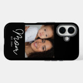 Schwarze Mom etablierte Skript Foto Case-Mate iPhone Hülle (Rückseite (Horizontal))