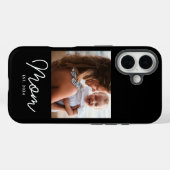 Schwarze Mom etablierte Skript Foto  Case-Mate iPhone Hülle (Rückseite (Horizontal))