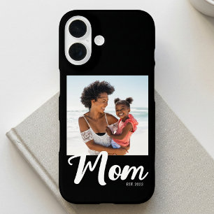Schwarze Mom etablierte Skript Foto iPhone 16 Hülle