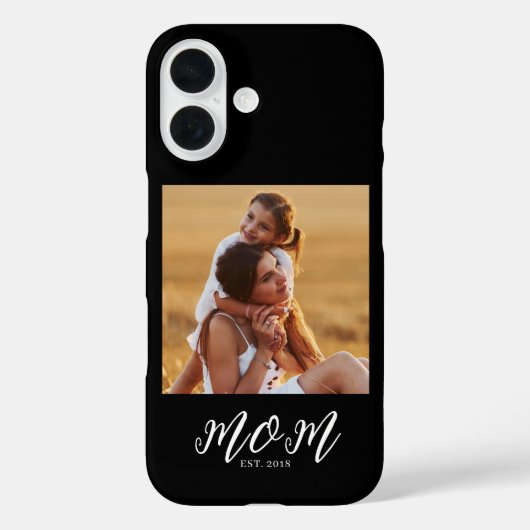 Schwarze Mom etablierte Skript Foto Case-Mate iPhone Hülle (Rückseite)