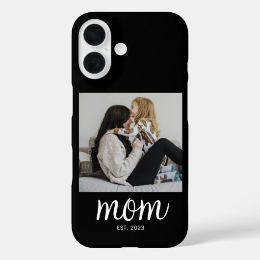 Schwarze Mom etablierte Skript Foto Case-Mate iPhone Hülle (Rückseite)