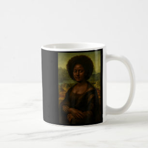 Schwarze Mona Lisa Afro Afrikanisch Melanin Schwar Kaffeetasse