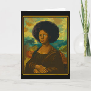 Schwarze Mona Lisa Afro Königin Afrikanische Frau  Karte