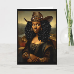 Schwarze Mona Lisa Afroamerikanischer Schwarzer Ge Karte