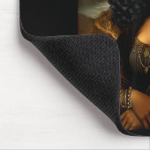 Schwarze Mona Lisa Afroamerikanischer Schwarzer Ge Mousepad (Ecke)