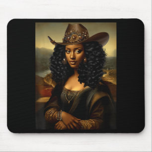 Schwarze Mona Lisa Afroamerikanischer Schwarzer Ge Mousepad