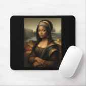 Schwarze Mona Lisa Afroamerikanischer Schwarzer Ge Mousepad (Mit Mouse)