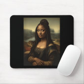 Schwarze Mona Lisa Afroamerikanischer Schwarzer Ge Mousepad (Mit Mouse)