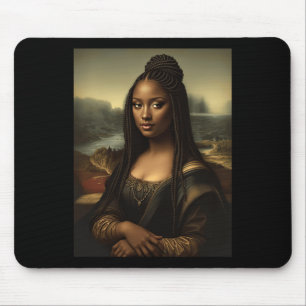 Schwarze Mona Lisa Afroamerikanischer Schwarzer Ge Mousepad
