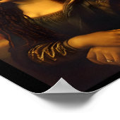 Schwarze Mona Lisa Afroamerikanischer Schwarzer Ge Poster (Ecke)