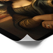 Schwarze Mona Lisa Afroamerikanischer Schwarzer Ge Poster (Ecke)