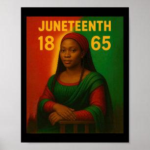 Schwarze Mona Lisa Grafik Afro Afrikanisch Amerika Poster