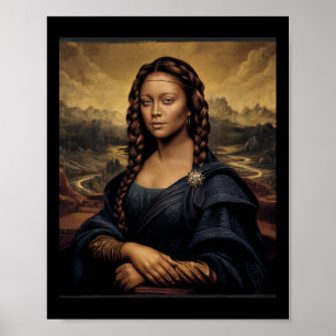 Schwarze Mona Lisa Schwarze Geschichte Afrikanisch Poster