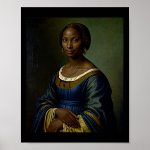 Schwarze Mona Lisa Schwarze Geschichte Monat Frau Poster
