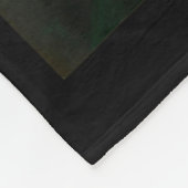 Schwarze Mona Lisa Seitwärtsblick Afro Frau Schwar Fleecedecke (Ecke)