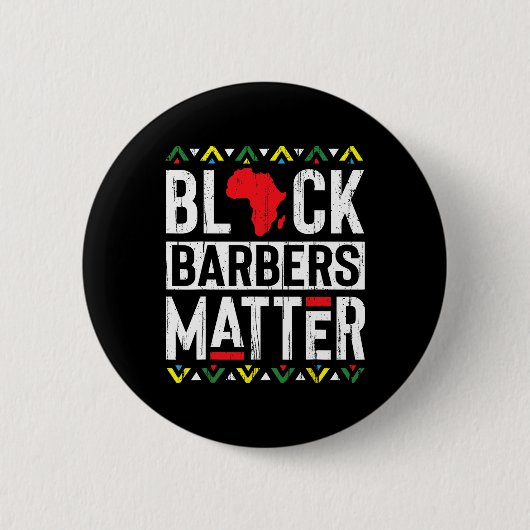 Schwarze Monate Barber Problem Geschichte Afrikani Button (Vorderseite)