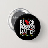 Schwarze Monate Barber Problem Geschichte Afrikani Button (Vorne & Hinten)