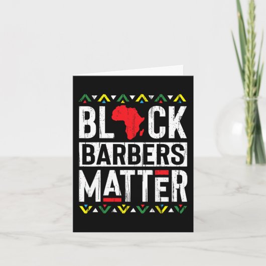 Schwarze Monate Barber Problem Geschichte Afrikani Karte (Vorderseite)