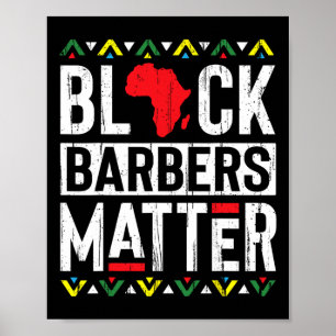 Schwarze Monate Barber Problem Geschichte Afrikani Poster