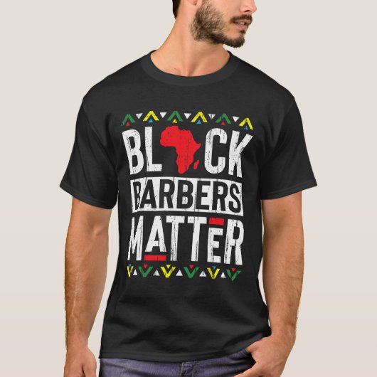 Schwarze Monate Barber Problem Geschichte Afrikani T-Shirt (Vorderseite)
